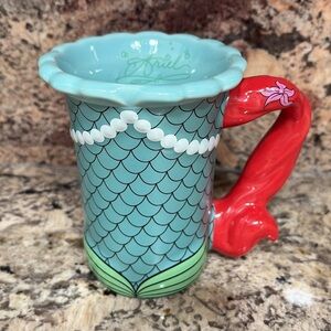 Authentic original Disney Patks Ariel Mermaid Scale Mug ceramic 12 oz like new